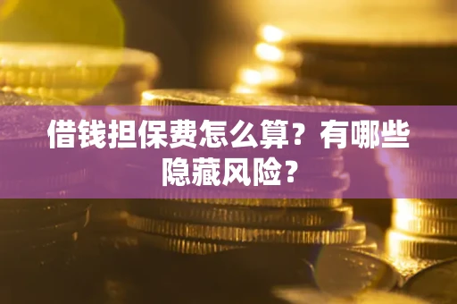 武汉借钱担保费怎么算？有哪些隐藏风险？