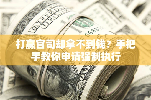武汉打赢官司却拿不到钱？手把手教你申请强制执行