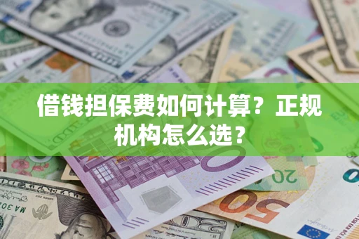 武汉借钱担保费如何计算？正规机构怎么选？