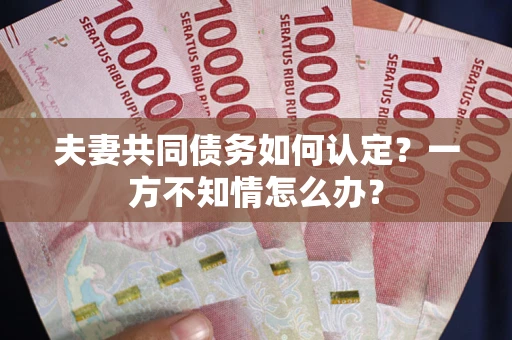 武汉夫妻共同债务如何认定？一方不知情怎么办？
