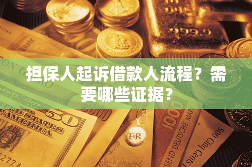 武汉担保人起诉借款人流程？需要哪些证据？