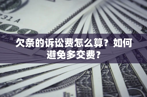武汉欠条的诉讼费怎么算？如何避免多交费？