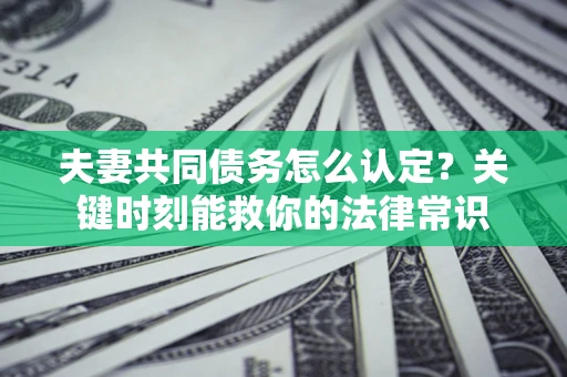 武汉夫妻共同债务怎么认定？关键时刻能救你的法律常识