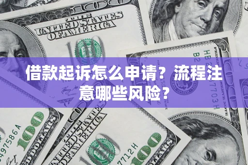 武汉借款起诉怎么申请？流程注意哪些风险？