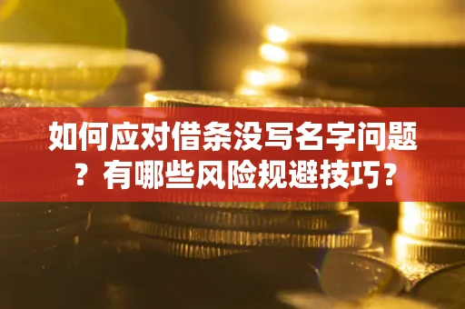 武汉如何应对借条没写名字问题？有哪些风险规避技巧？